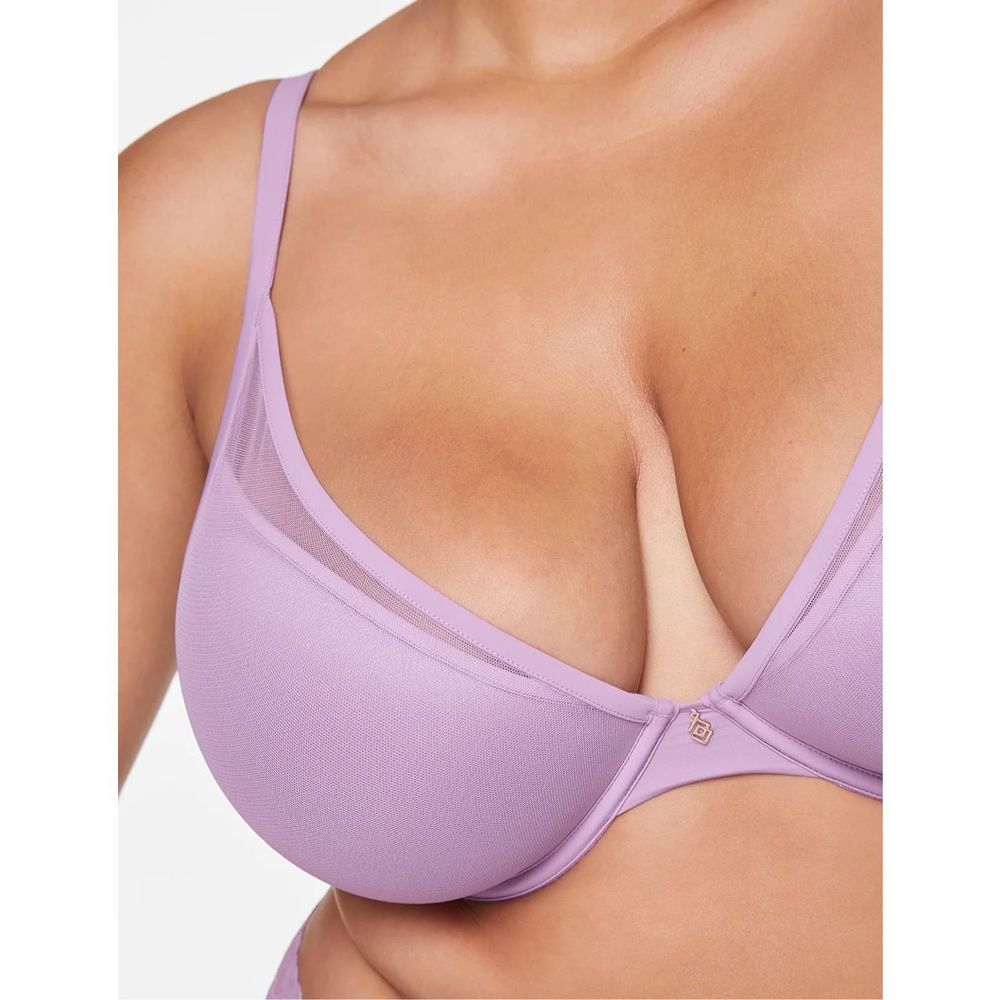 Thirdlove size 32D Classic uplift plunge bra lilac mesh everyday bra comfy - NWT